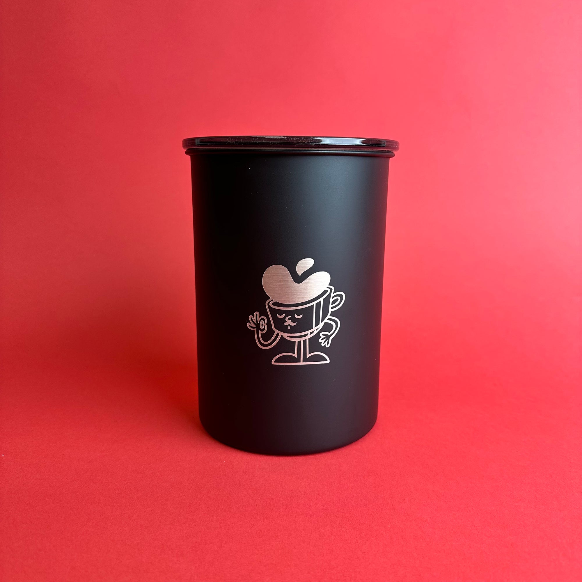 Boîte De Conservation Airscape Acier Inoxydable Taille Moyenne Noire - Hermétique Pour Café Et Aliments