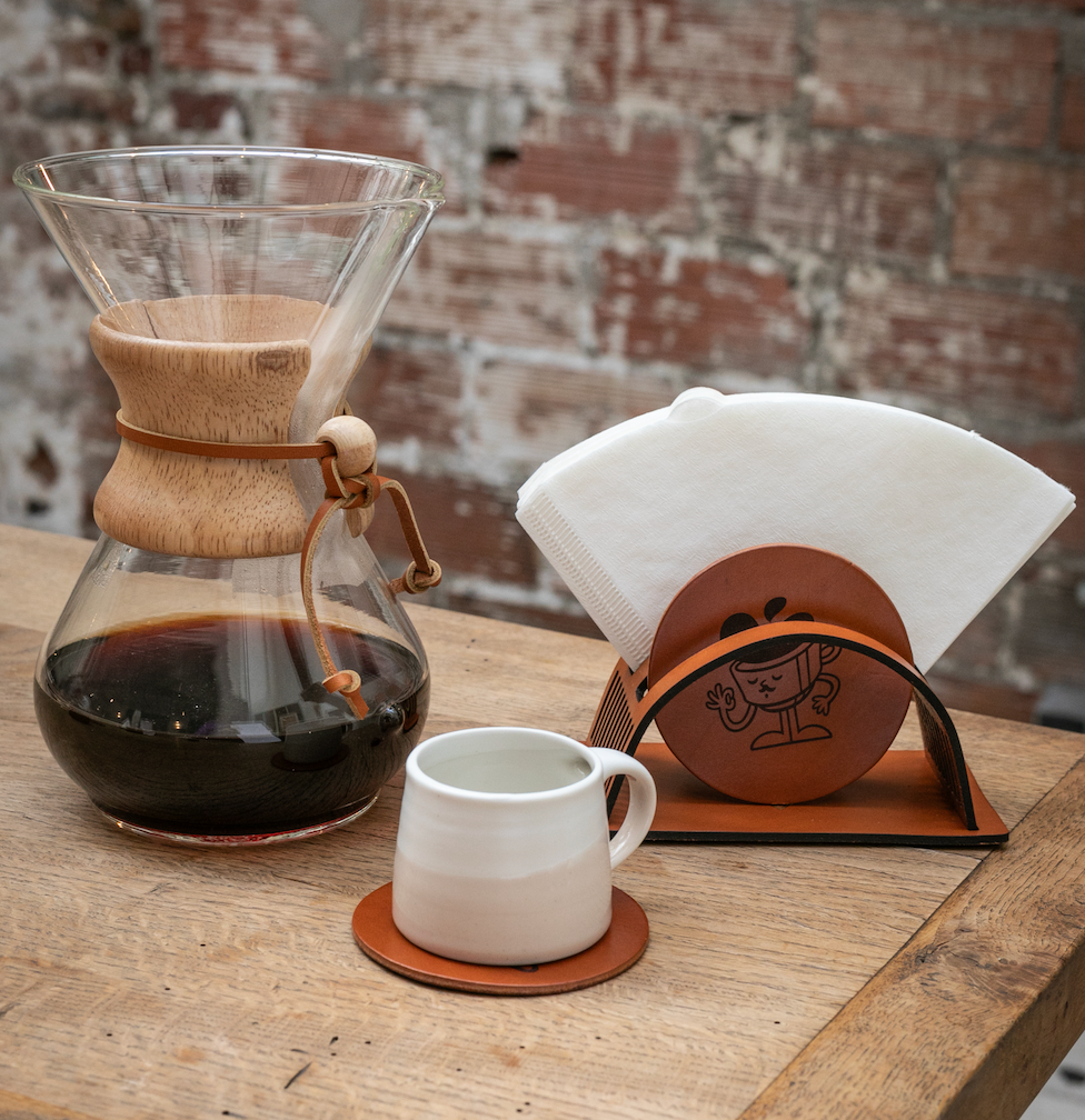 Filtre à Café En Flanelle Réutilisable – Grand Modèle Avec Poignée Bois Pour 1 à 4 Personnes